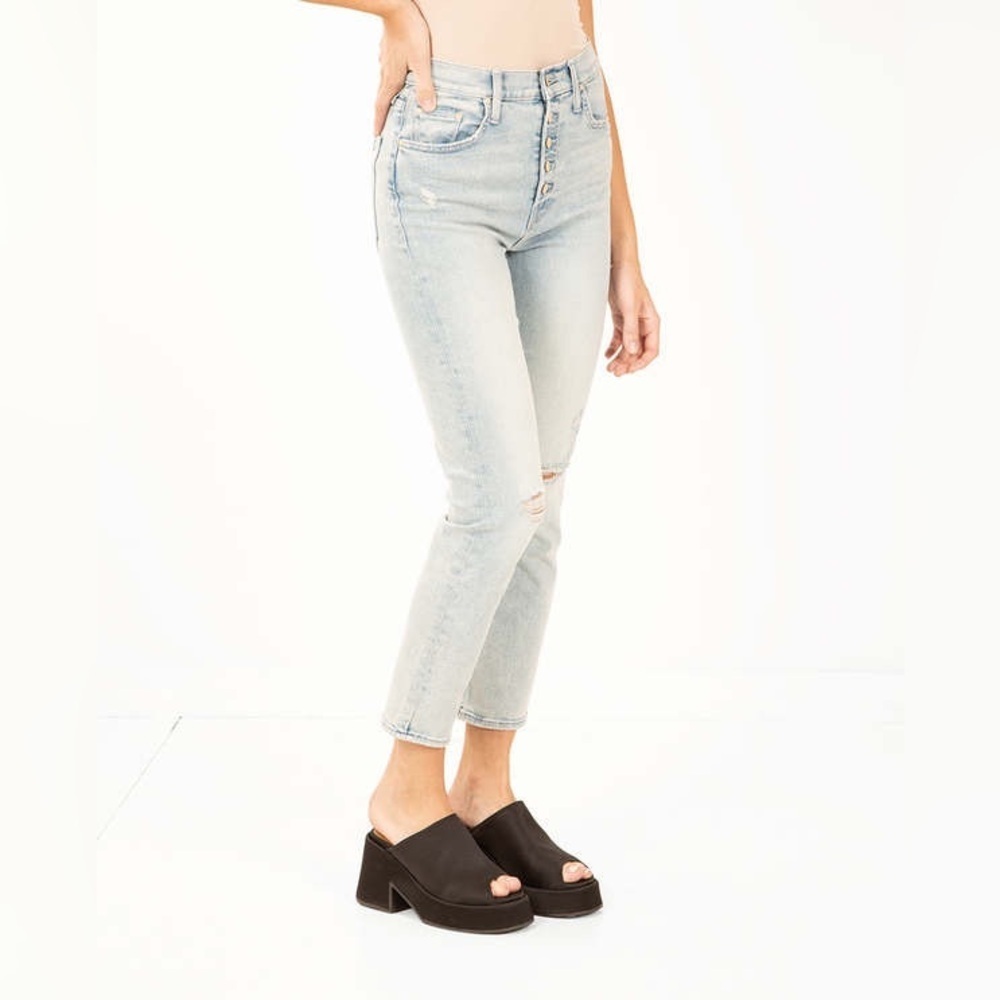 MOTHER The Pixie Tomcat Ankle Jeans In Nature Of The Game 30 10 distressed high - Picture 5 of 16